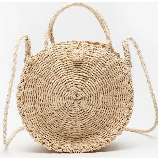 Straw Top Handle Bag