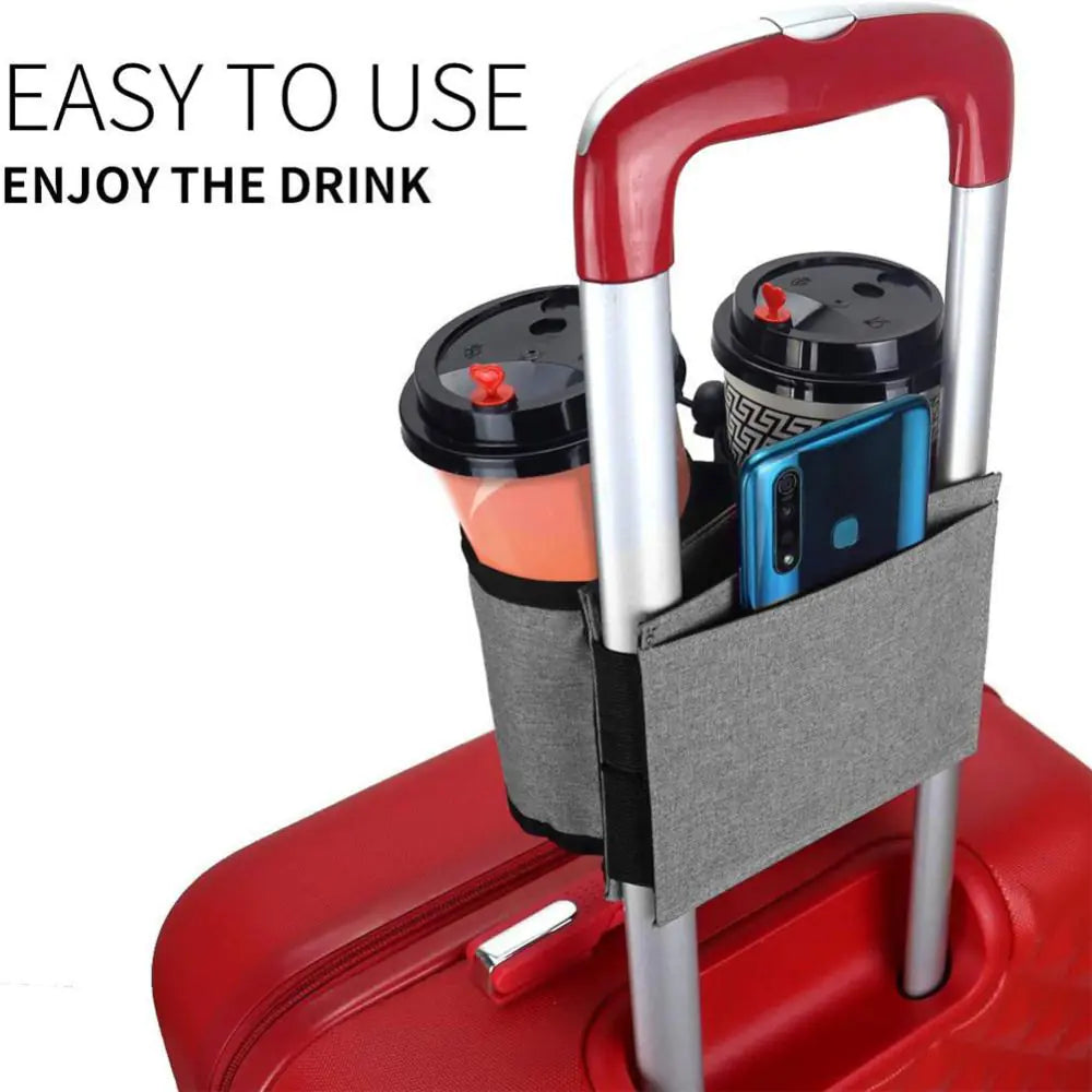 Luggage Handle Cup Holder