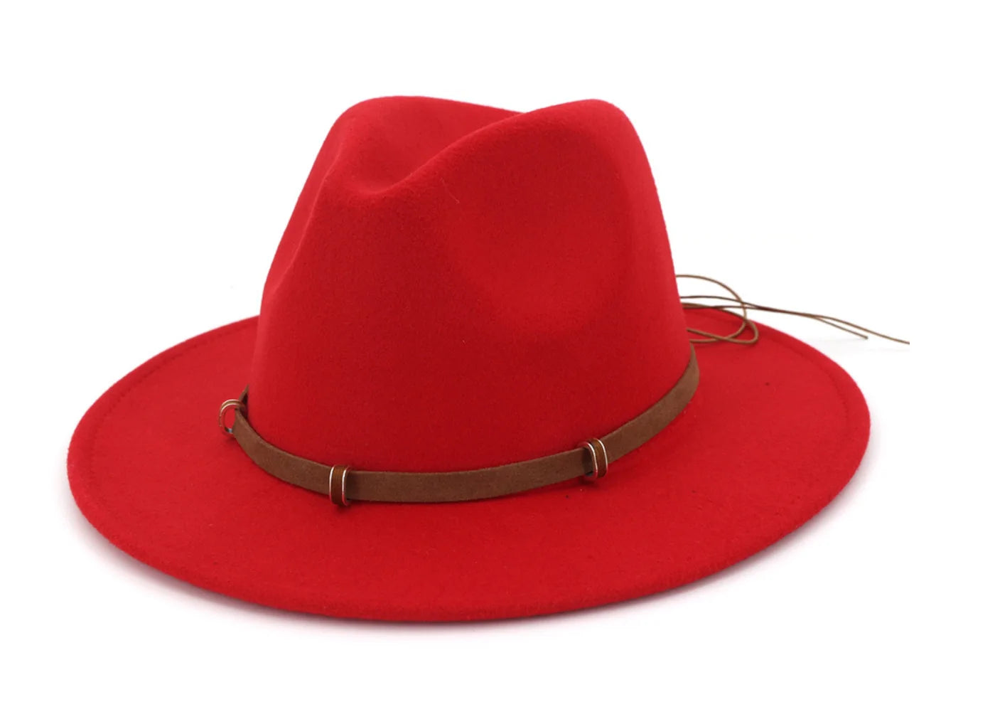 Fashion Wide Flat Brim Wool Felt Fedoras Hats