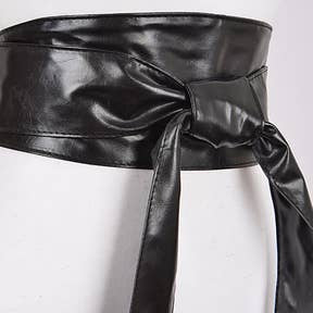 Faux Leather Wrap Belt