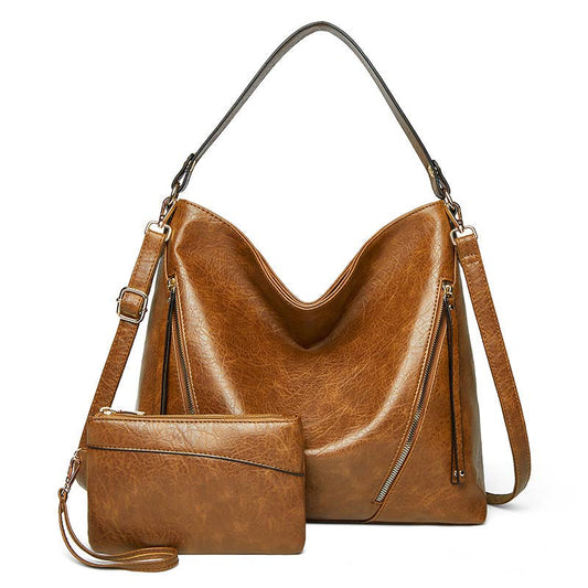 Leather Crossbody Handbag Set